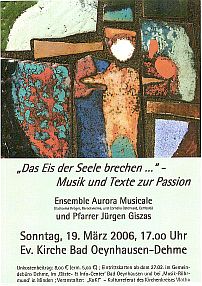 Plakat "Das Eis der Seele brechen 2006"